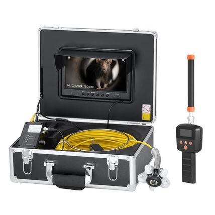 VEVOR Sewer Camera with 512Hz Locator, 165 Ft/50 M, 9" Drain Inspection Camera w