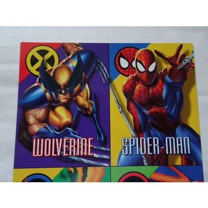 Marvel Vision 1996 - Uncut 4 Card - Embossed Promo Sheet - Wolverine, Spider-man