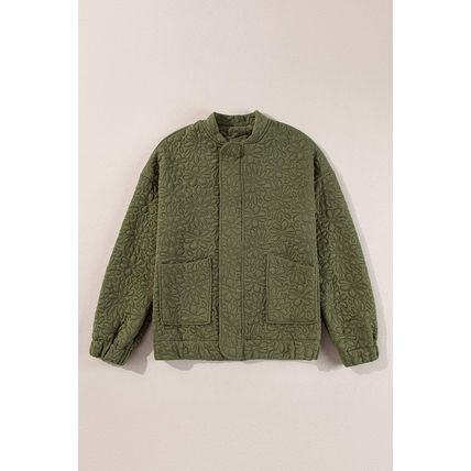 Jungle Green Floral Quilted Jacket