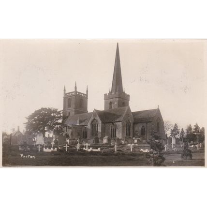 ED43 PURTON CHURCH. RP POSTCARD