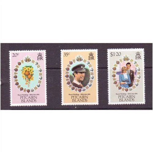 pitcairn island stamp mnh royal wedding charles di sg219 set