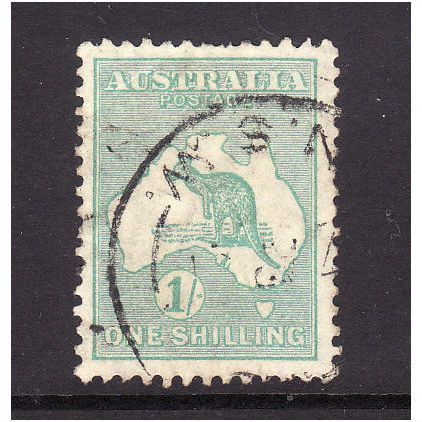 AUSTRALIA 1929 SG 109 1s BLUE GREEN ( Die II B ) FINE USED