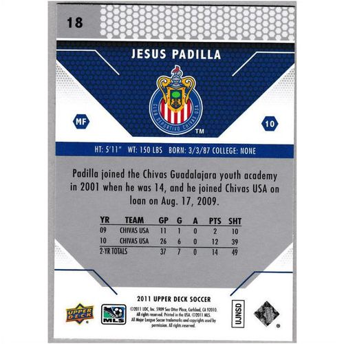 2011 Upper Deck - #18 - Jesus Padilla