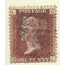 victoria 1d penny red sg 43 sg43 plate 160 used lq