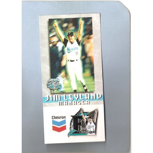 FL Miami Sport Baseball Lapel Pin Florida Marlins Manager Jim Leyland w/Ch~358