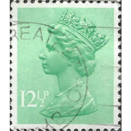 GB, Queen Elizabeth Machin, pastel green 1982, 12½p, #3