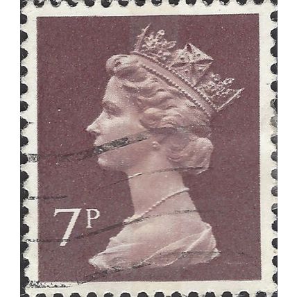 GB, Queen Elizabeth Machin, brown 1975, 7p, #3