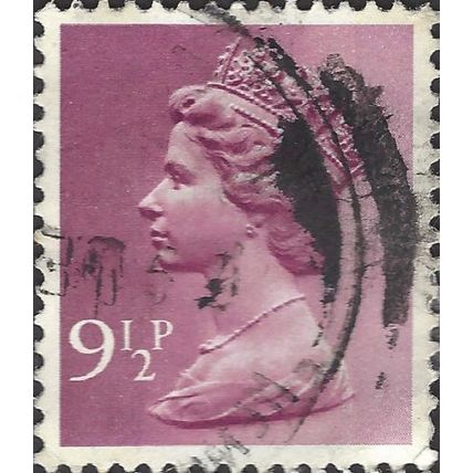 GB, Queen Elizabeth Machin, deep violet 1976, 9½p, #3