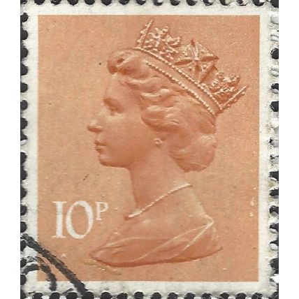 GB, Queen Elizabeth Machin, grey orange 1976, 10p, #3