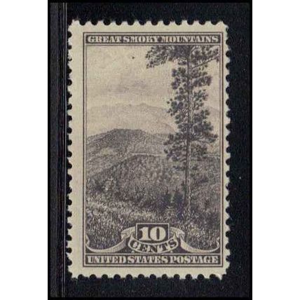 749 10c Smoky Moutains Barely Clears MNH U1697