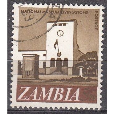 Zambia 1968 Michel 42 O Cote (2002) 0.10 Euro Musée Livingstone Cachet rond