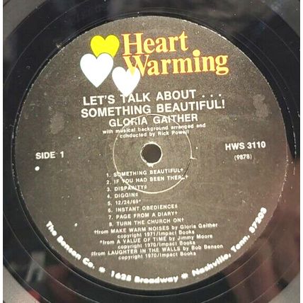 Gloria Gaither Let’s Talk About Something Beautiful LP Vinyl Gospel Music Album