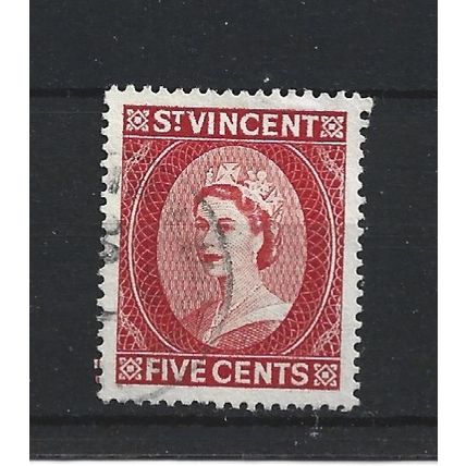 St Vincent.SG193 5c Scarlet.Fine Used.Jun24h