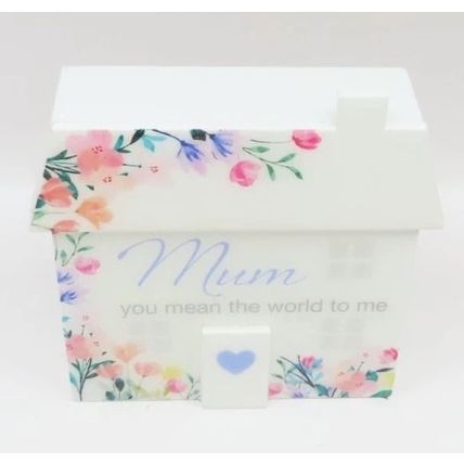 Mum Freestanding Ornament Mum You Mean the World to Me House Shaped 10CM Gift