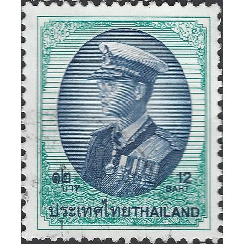 THAILAND, King Bhumibol Adulyadej, green-blue 1999, 12B