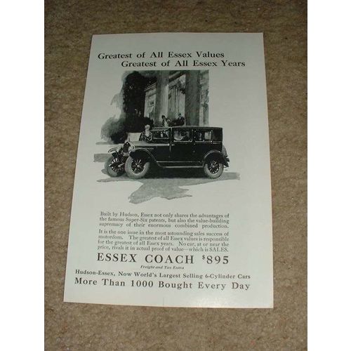 1925 Essex Coach Ad, Greatest of Values and Years!!!