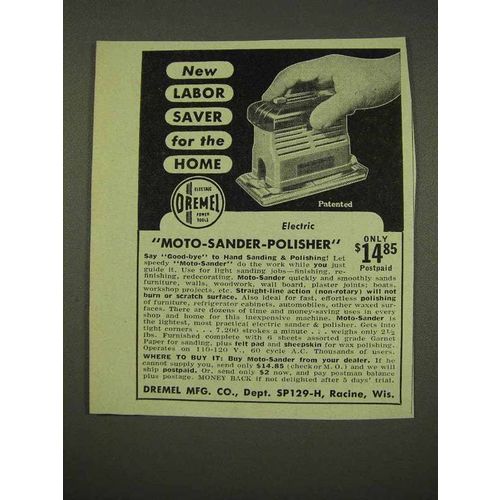 1949 Dremel Moto-Sander-Polisher Tool Ad
