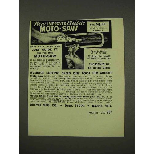 1949 Dremel Moto-Saw Ad - New Improved