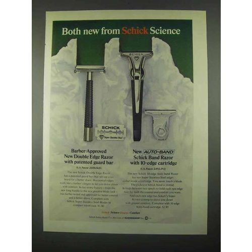 1967 Schick Double Edge and Auto-Band Razors Ad