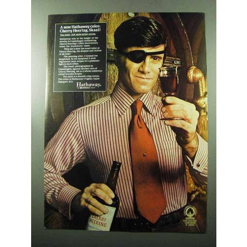 1969 Hathaway Cherry Heering Shirt Ad - A New Color