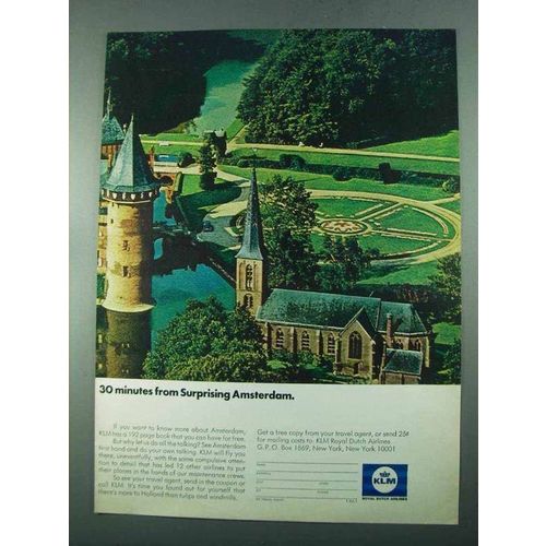 1969 KLM Royal Dutch Airlines Ad - Surprising Amsterdam
