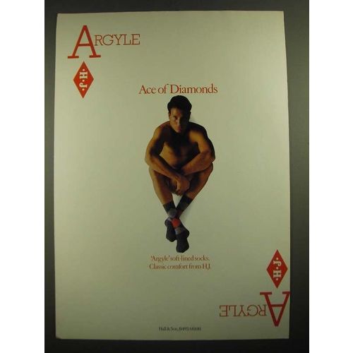 1987 H.J. Argyle Socks Ad - Ace of Diamonds