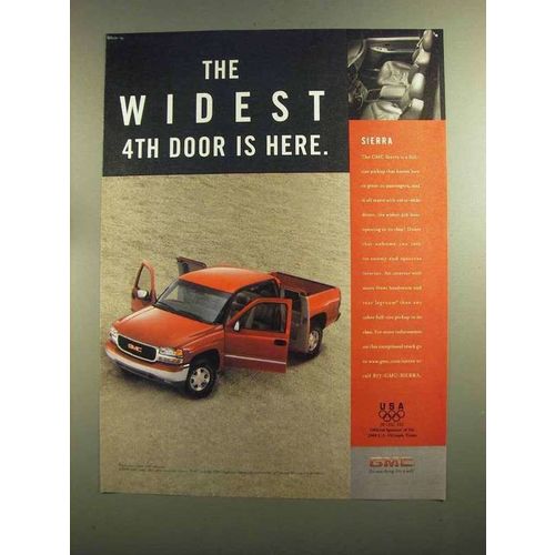 2000 GMC Sierra Pickup Truck Ad - Widest 4th Door