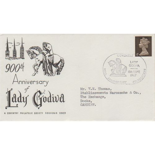 GB 1967 900th Anniversary Lady Godiva Special Cover Coventry pm see others