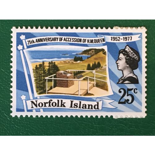 Norfolk QEII 1977 Silver Jubilee 25c Kingston Unmounted Mint NHM SG 196 stamp