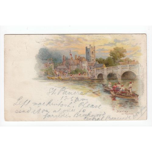 Henley-on-Thames 1903 Early Undivided Back Postcard 43