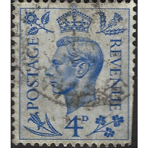 GB, King George VI definitive, blue 1950, 4d, #6