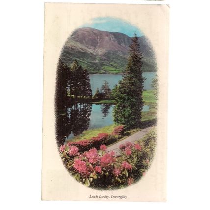 LOCH LOCHY, INVERNESS-SHIRE, SCOTLAND used postcard Colourmaster 1980 postmark =