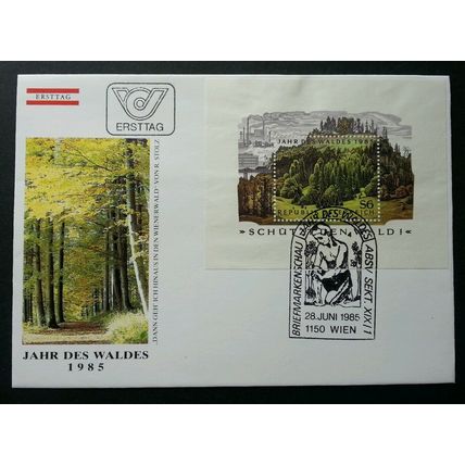 Austria Forest 1985 Tree Nature Environment Protection Mountain (FDC)