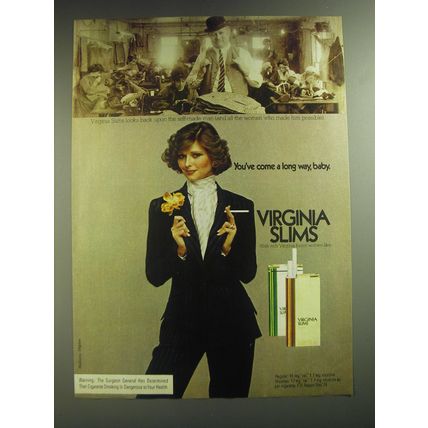 1974 Virginia Slims Cigarettes Ad - Looks back upon the Self-Made Man