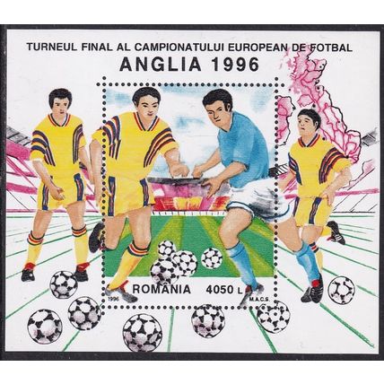 Romania 1996 SG MS5824 UMM Minisheet - Football/Sport (C-726)