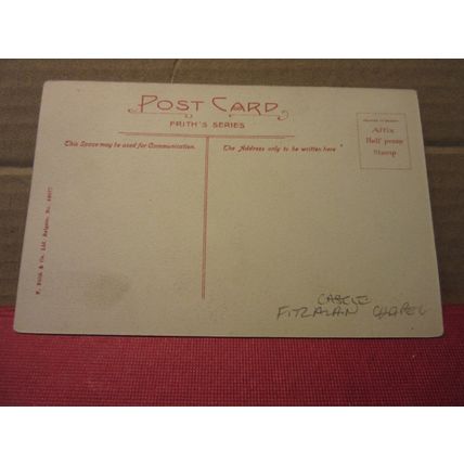 FITZALAN CHAPEL, ARUNDEL CASTLE, SUSSEX. unused antique postcard F. Frith /