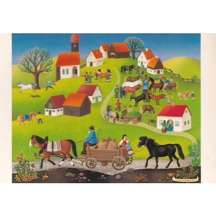 Monika Cronshagen Pfedemarkt Painting Postcard