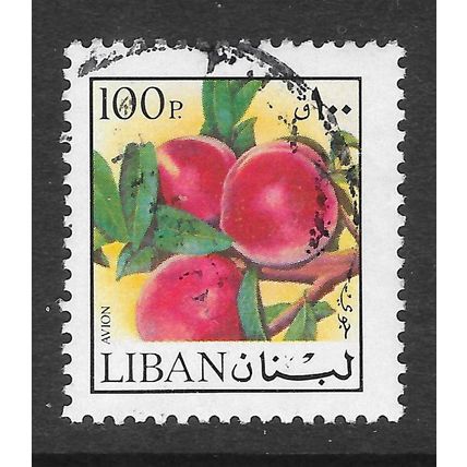 LEBANON 1974 FRUIT PLUMS 100P AIR MAIL USED