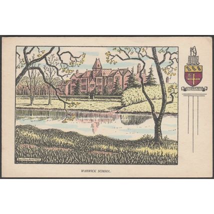 Bertram Armitage - Warwick School, Warwickshire, c.1940s - Postcard