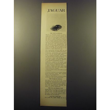 1960 Jaguar cars Advertisement