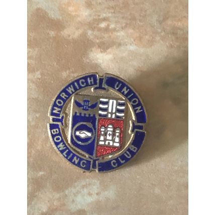 Norwich Union bowling club bowls bowling badge