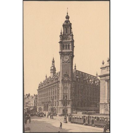Hôtel de Ville et Beffroi, Lille, c.1920s - Lucien Pollet CPA