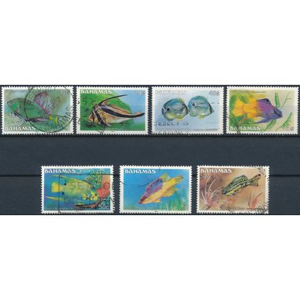 Fish: 7 Values - Bahamas 1987 - F H - SG 792/6 & 798/9