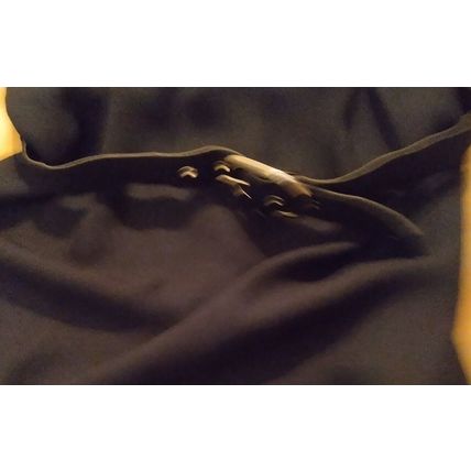 Vintage Leslie Fay Dresses Petite 8P Solid Navy Blue Belted 1980s Shoulder Pads