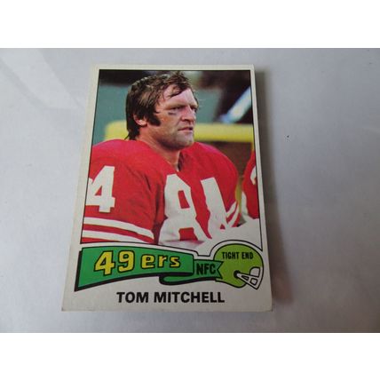 1975 Topps Football Card # 195 Tom Mitchell VG-Ex (4) San Francisco 49ers