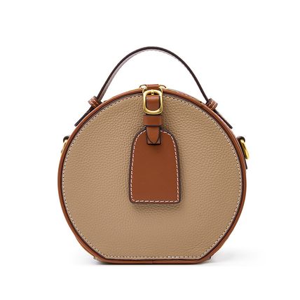 Genuine Metallic Leather Tote Bag for Women Brown