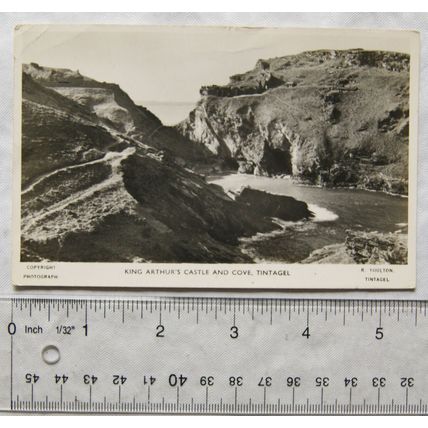 1954 postcard King Arthurs Castle & Cove, Tintagel