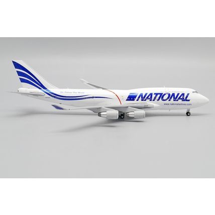 B747-400(BCF) NATIONAL AIRLINES REG: N702CA WITH ANTENNA - JCWINGS JC4975 1/400