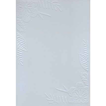 A6 Embossed Card. 10 Sheets. Floral. Cardmaking Scrapbooking Crafts