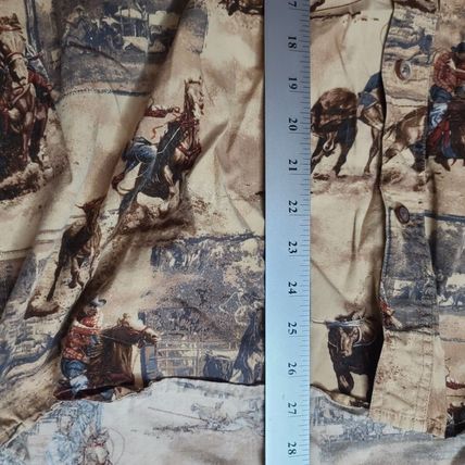 Mens Cowboy Shirt Size XL Bit & Bridle Horse Track Equestrian Button Down VTG
